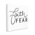 thumbnail image 1 of Faith Over Fear Motto Minimal Clean Typography Religious Gallery-Wrapped Canvas Print Wall Art, 17x17, 1 of 6