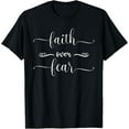 thumbnail image 1 of Faith Over Fear Religious Christian Jesus T-Shirt Shirts, 1 of 3