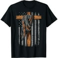 thumbnail image 1 of Faith Over Fear Shirt America Pride US Flag Christian Cross T-Shirt, 1 of 4