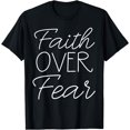 thumbnail image 1 of Faith Over Fear Shirt Vintage Inspirational Bold Christian, 1 of 3