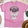 thumbnail image 1 of Faith Over Fear T-Shirt, Dove Christian Bold Graphic Tee, Azalea, Size L, 1 of 6