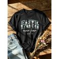 thumbnail image 1 of Faith Over Fear T-Shirt Isaiah 41:10 Floral Christian Tee, 1 of 9