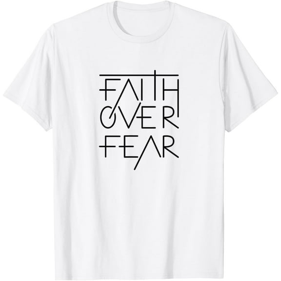 Faith Over Fear T Shirt, Womens Christian Tee T-Shirt Tops Tee