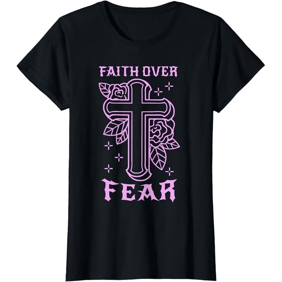 Faith Over Fear Tattooed Christian Tattoo Bible Religious T-Shirt