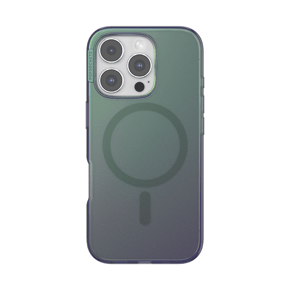 PopSockets iPhone 16 Pro Phone Case with MagSafe, Wireless Charging Compatible, Green - Nightshade