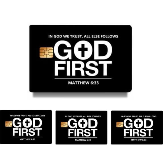 Faith & Patriot Card Sticker Set, 3Pcs Inspirational Credit Card Skin Sticker Cover Decal with Cross & Scripture Designs, Christian Gift for Men and Women (C)