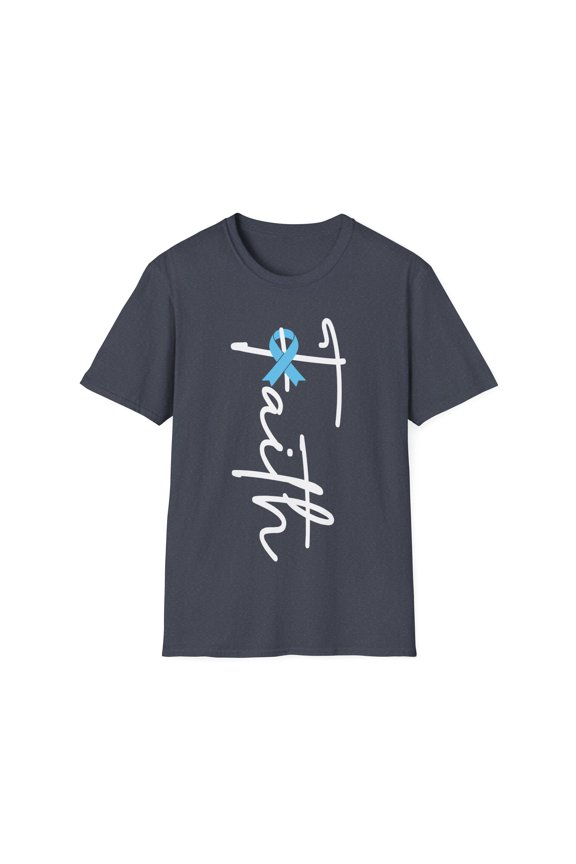 Faith Prostate Cancer Awareness Month Blue Ribbon TShirt