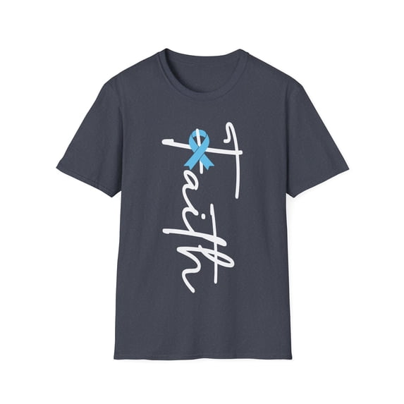 Faith Prostate Cancer Awareness Month Blue Ribbon TShirt
