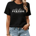 thumbnail image 1 of Faith Purpose Bible Verse Graphic Tees Womans Tshirt Shirts Black White S-5XL Tops, 1 of 4