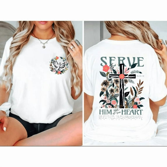 Faith Purpose Tee Christian T-Shirt Soft Short Sleeve Round Neck Cotton Comfort Fit Colors White Sizes S-5XL