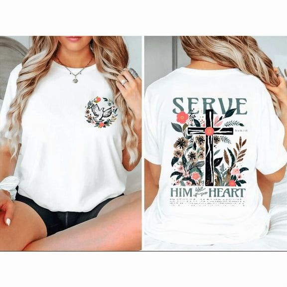 Faith Purpose Tee Christian T-Shirt Soft Short Sleeve Round Neck Cotton Comfort Fit Colors White Sizes S-5XL