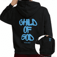 thumbnail image 1 of Black Child Of God Print Hoodie Sweatshirt Graphic Sweatshirt Christian Faith Casual Wear Women Size S-2XL Tops, 1 of 5