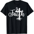 thumbnail image 1 of Faith Ribbon Shirt Womens Cross Christian T-shirt Black 3X-Large, 1 of 4