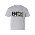 thumbnail image 1 of Faith Scenic Mountain and Cross Youth Kids Christian T-shirt Graphic Tee Graphic Tee-Sports Grey-large, 1 of 4