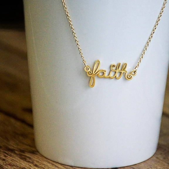 Faith Script Necklace by Lifebeats