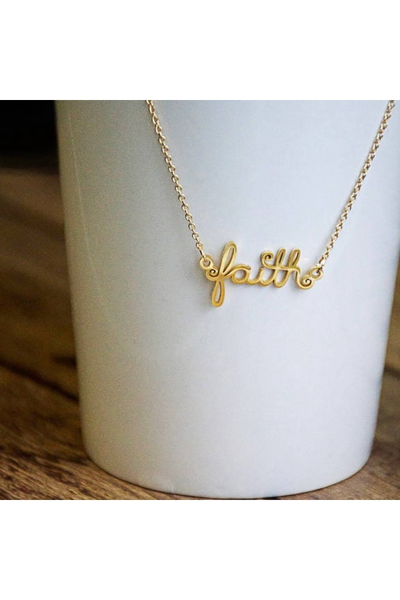 Faith Script Necklace by Lifebeats