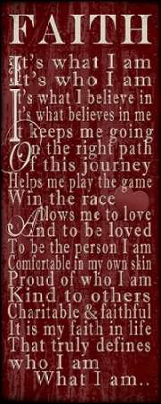 Faith Sentiments Canvas Art - Lisa Wolk (10 x 20)