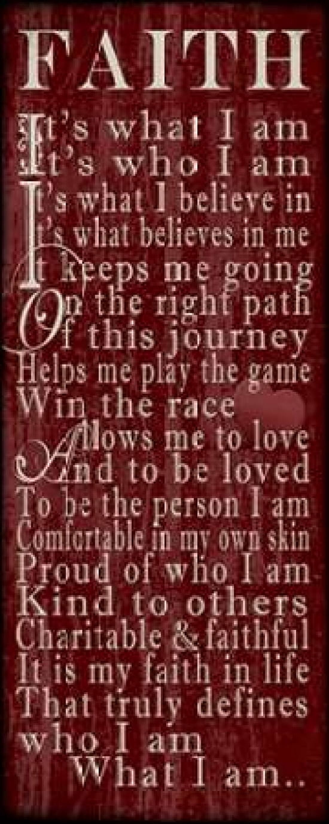 Faith Sentiments Canvas Art - Lisa Wolk (24 x 48)