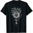 thumbnail image 1 of Faith Sunflower Gray Ribbon Butterfly Brain Cancer Awareness T-Shirt, 1 of 4
