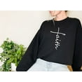 thumbnail image 1 of Faith Sweatshirt, Faith Cross Shirt, Christian Sweatshirt, Jesus Sweatshirt, Bible Verse, Faith Shirt, Christian Gift, Faith Vertical Cross, 1 of 2