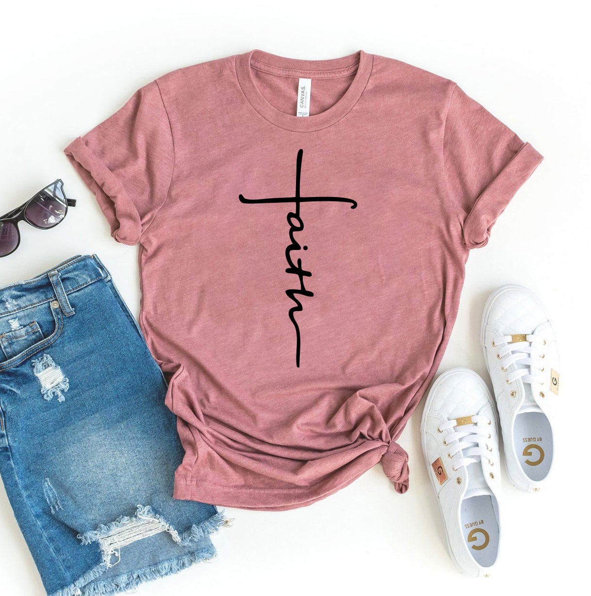 Faith T-shirt Christian Shirt Religious Tshirt Cross Gift Jesus Shirts ...