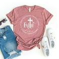 thumbnail image 1 of Faith T-shirt Over Fear Shirt Religious Tee Christian Top Love Gift Christmas Inspirational Vertical Cross, 1 of 3