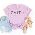 thumbnail image 1 of Faith T-shirt Vertical Cross Shirt Christian Top Gift Religious Shirts Church Grace Tee Jesus Mama Women Based Eater Day, 1 of 3