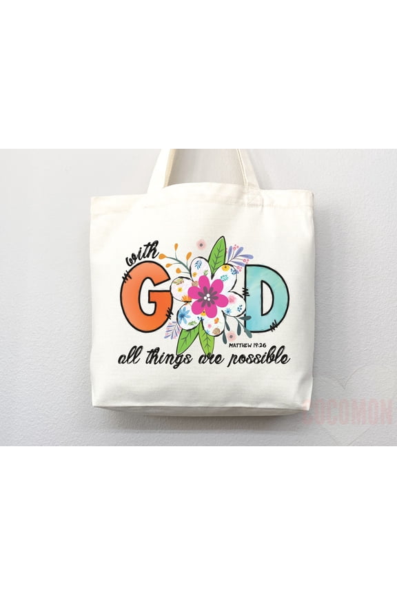 Faith Tote Bag Christian Tote Bag Canvas Gift Religious Gift Scripture Gift Bible Verse Ch