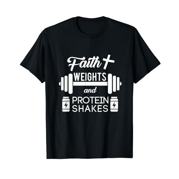 Faith Weights Christian Gym Weightlifting Workout Shirt