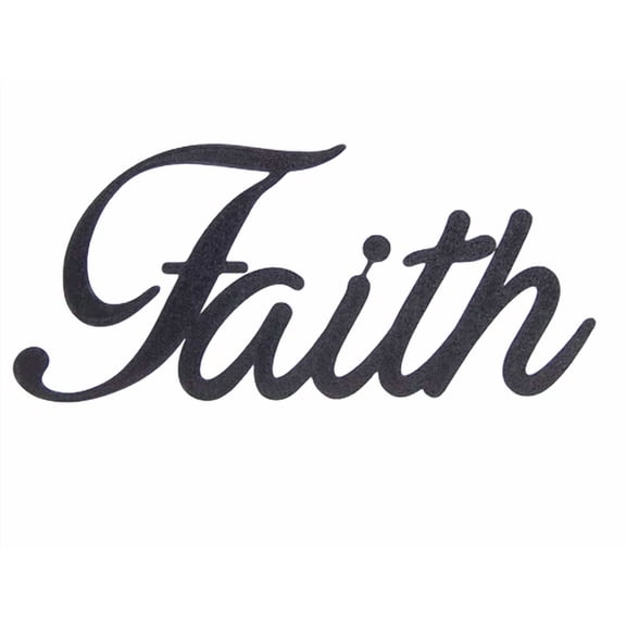 Faith Word Art Sign Home Christian Decor Wall Hanging Cursive Script Typography
