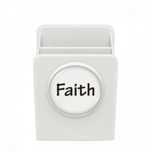 Faith Word Inspirational Quote Sayings Desk Pencil Holder Cup Pen Organizer