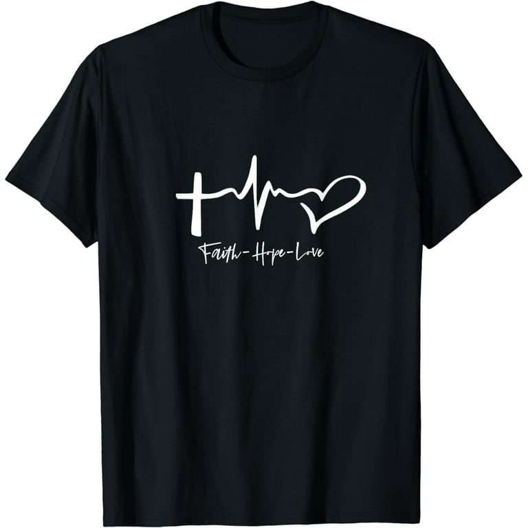 Faith Hope Love Tattoo Style Christian Shirt Faith Hope Love Tattoo Style Christian Shirt