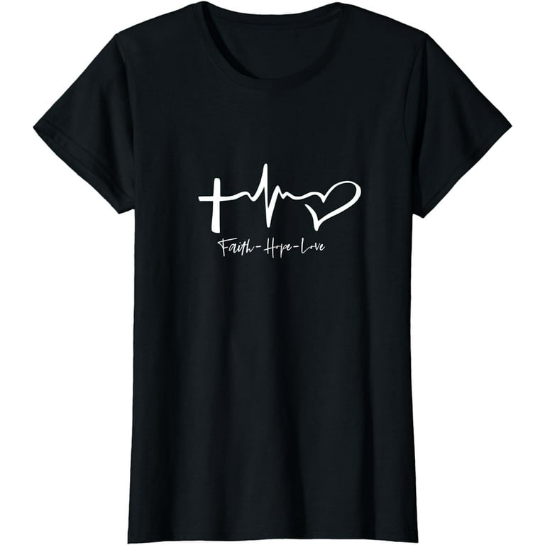 Faith Hope Love Tattoo Style Christian Shirt Faith Hope Love Tattoo Style Christian Shirt