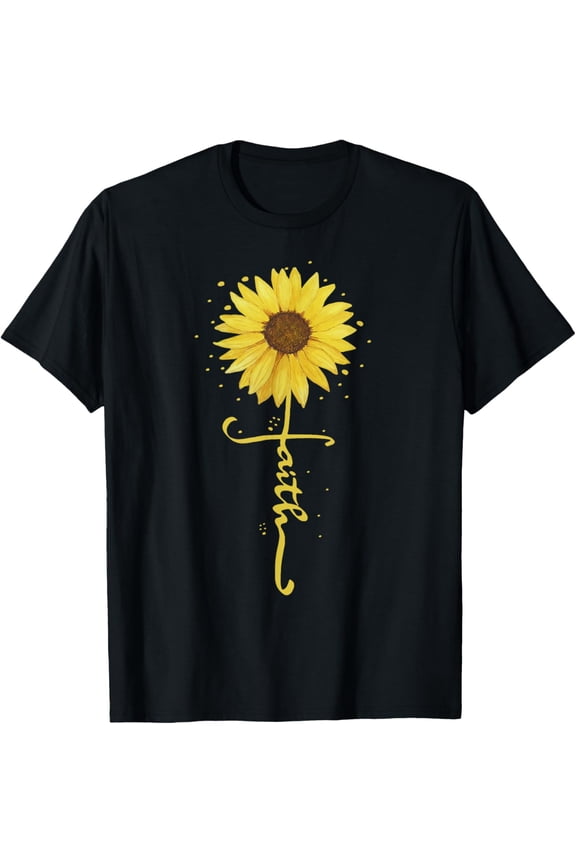 Faith in God - blessed grateful Jesus T-ShirtMen and women, White Black T-shirt, size: Extra large S-561XL
