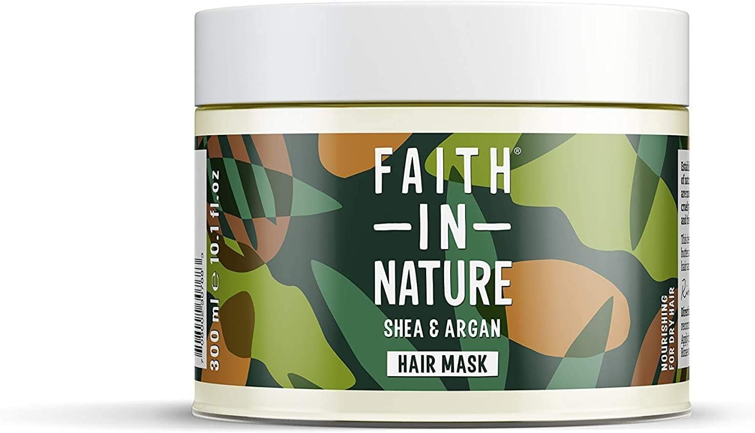 Faith In Nature Natural Hair Mask - Vegan & Cruelty Free, No SLS or Parabens - 10.14 fl oz, Shea & Argan