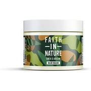 Faith In Nature Natural Hair Mask - Vegan & Cruelty Free, No SLS or Parabens - 10.14 fl oz, Shea & Argan