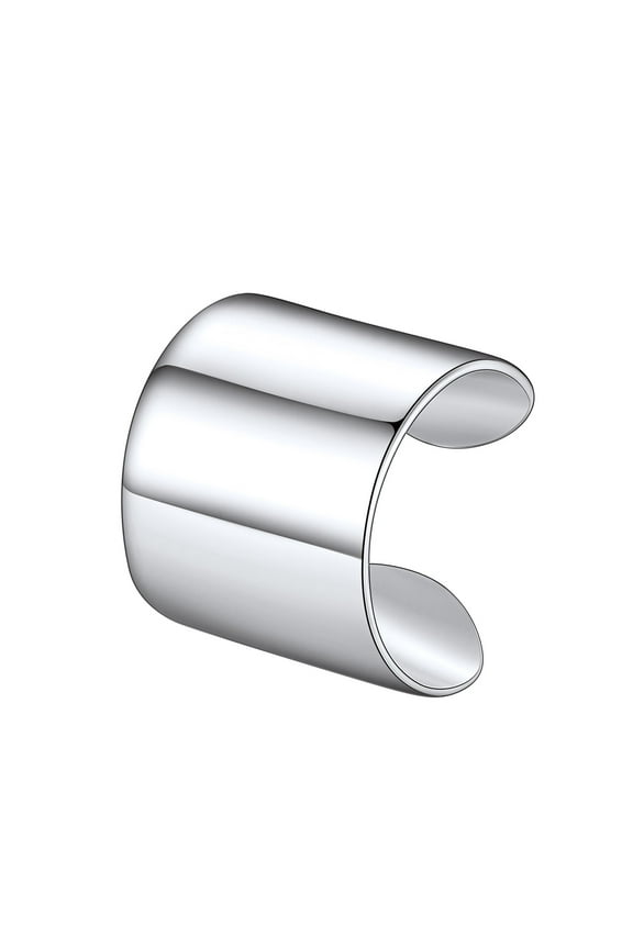 10mm Chunky Earrings for Women Minimalist Simple Non Piercing Ear Cuffs 925 Sterling Silver Birthday Jewelry Gift for Sensitive Ears with Gift Box 1 Piece