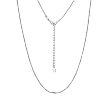 FaithHeart 925 Sterling Silver Chain Necklace for Women 1.3mm Dainty Sturdy Venetian Round Box Chain with Jewelry Gift Box 16 Inches