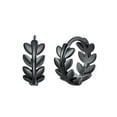 thumbnail image 1 of FaithHeart 925 Sterling Silver Leaf Huggie Hoop Earrings for Women Lightweight Dainty Hypoallergenic Small 9mm Cartilage Huggies Black Earrings Jewelry Gift for Granddaughter Sister Christmas, 1 of 9