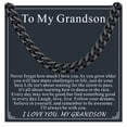 thumbnail image 1 of FaithHeart Black Cuban Link Chain Men Necklace High-Polished Stainless Steel Jewelry Gift with Card To My Grandson Birthday Christmas Graduation 6mm 20", 1 of 10