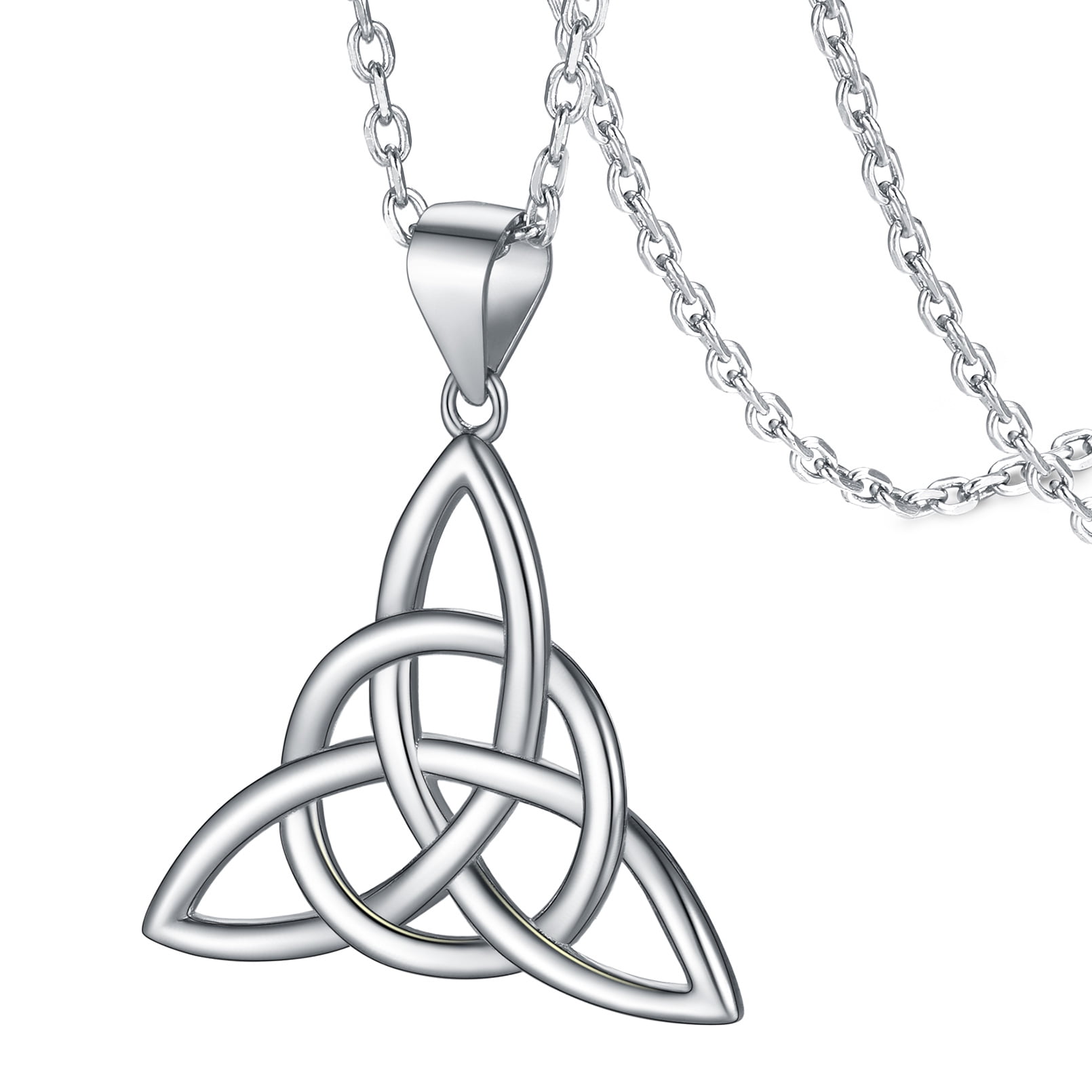 FaithHeart Celtic Knot Necklace for Women 925 Sterling Silver