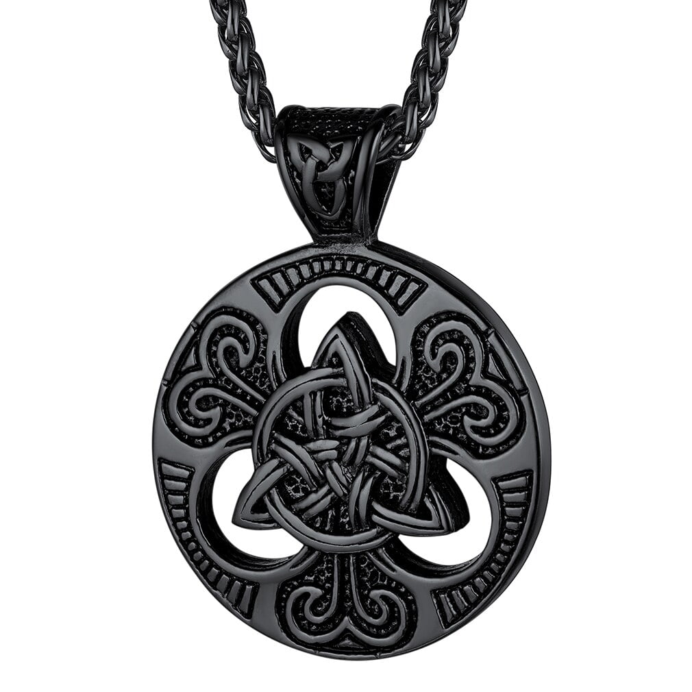 FaithHeart Celtic Trinity Knot Necklace Stainless Steel Vintage Pendant ...