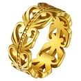 thumbnail image 1 of FaithHeart Celtic Vine Band Rings for Men Gold Plated Stainless Steel Viking Irish Knot Wedding Bands Ireland Finger Charms Stacking Rings Jewelry Gift for Boyfriend Size 8, 1 of 8