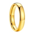 thumbnail image 1 of FaithHeart Classic Plain Ring for Men Women Stainless Steel Band Rings 4mm Width Polished Gold Plated Wedding Band Jewelry Gift for Son Dad Fathers Day, 1 of 9
