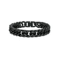 thumbnail image 1 of FaithHeart Cuban Curb Chain Bracelets for Men, Stainless Steel Black Chain Wrist Bracelets Hip Hop Jewelry Gifts for Dad Husband Father's Day Christmas 12MM Width, 1 of 11