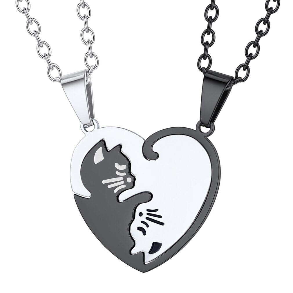 FaithHeart Cute Cat Matching Puzzle Necklaces Set Palestine Ubuy