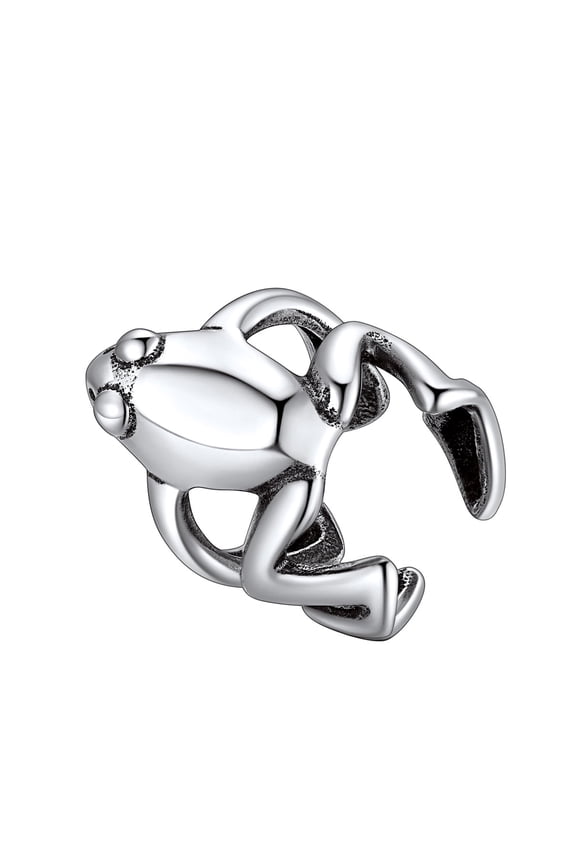 Frog Cuff Earrings for Women Men 925 Sterling Silver Animals Upper Ear Cartilage Wrap Earrings Punk Vintage Ear Clip Jewelry Gift for Girlfriend Valentine's Day 1 Piece
