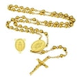 thumbnail image 1 of FaithHeart Rosary Necklace for Women Men Gold Plated Catholic Virgin Mary Holy Blessed Bead Christian Church Crucifix Cross Pendant Y Necklace Birthday Jewelry Gift for Mom, 1 of 11