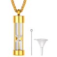 thumbnail image 1 of FaithHeart Hourglass Cremation Necklace for Men Women Gold Plated Urn Ash Holder Perfume Pill Funnel Pendant Jewelry Gift for Birthday Christmas, 1 of 7