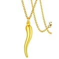 thumbnail image 1 of FaithHeart Italian Horn Pepper Pendant Necklace for Women Men Stainless Steel Gold Plated Cornicello Protective Amulet Talisman Valentines Mothers Day Lucky Jewelry Gifts, 1 of 8